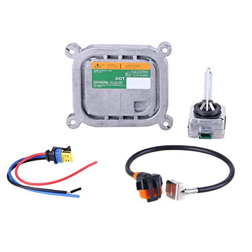 TukboTech 8A5Z-13C170-A, DL3Z-13C170-A Xenon Headlight Low Beam Ballast Kit with Connecting Wire D3S Light Bulb for Ford Lincoln Navigator MKC MKX MKT MKS