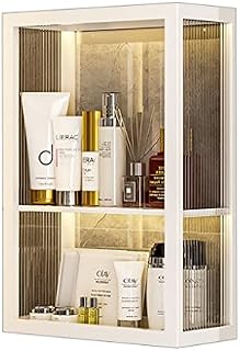 Genérico Armario de Almacenamiento para baño, Armario Organizador de artículos de tocador, Armario de Cocina montado en la Pared, Armario para cosméticos sin Perforaciones (Color: Blanco, tamaño: 30