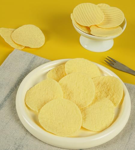 Mellshy 12 peças de simulação de batatas fritas artificiais realistas, salgadinhos, modelo, fotograf