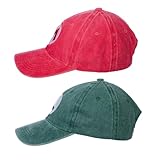Avafierce Hats Anime Baseball Caps Coplay Hat for Adults Denim -Fade Vintage Wash Style Embroidery… (Retro Green Retro Wine)
