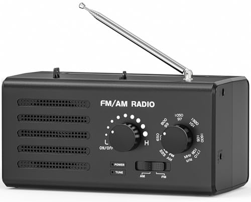 Tendak Radio Portátil FM Am, Transistores Radio con Excelente Señal/Altavoz, Soporte de Carga USB, Fácil de Usar, Rransistores Radio pequeños para Senderismo y Camping