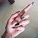 Edary False Nails Gothic Full Cover Glossy Fake Nails Shape Nails Sharp Art 24Pcs Stiletto Nail for Women (A)