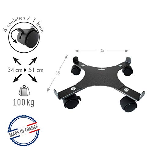Roule plante extensible pour déplacer facilement les gros pots de fleurs