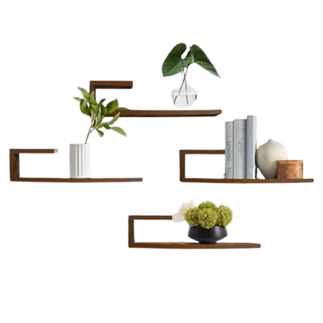 Harfi Works Multipurpose Wooden Storage Rack | Pre-Laminated Engineered Wood Shelf for Kitchen, Pantry, Books, Home, Office & Living Room Decor (Brown)-image-8