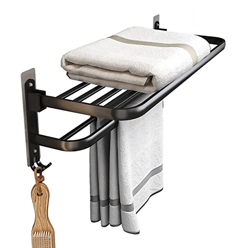 Porte-serviette pliable FANDIAO en aluminium : la solution anti-rouille pour vos petites salles de bain