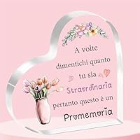 Targa Decorativa In Acrilico A Forma Di Cuore O Farfalla - Regalo Per Amici E Famiglia - Foto 10