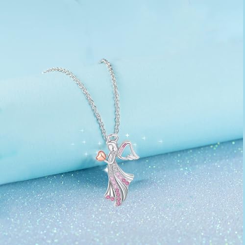 M&Ostyle Angel Necklace for Girls Womens Crystal Pendant Necklaces Gifts Jewelry Gifts for Girls Daughter Granddaughter Niece Birthday3