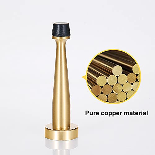 Tope de puerta de cobre puro con parachoques de goma protector 3