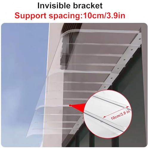 Toldo de puerta de PC curvado de alta resistencia y solución elegante 5