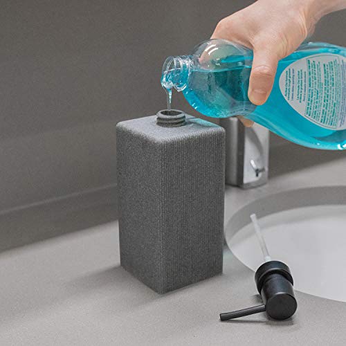 Varato Modern Design Tall Line Soap Dispenser For Bathroom And Kitchen (Large, 8" In Height) - Hand Soap Dispenser In Grey #TOP3