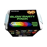 Pack fiesta XXL Glow pulseras, collares, gafas, orejas conejo, pendientes, flores, bola luminosa