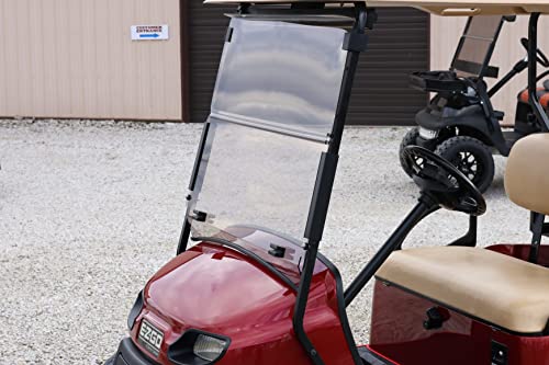 Huskey Tinted Golf Cart Windshield For Ezgo Freedom Txt 2014-Up, Valor Gas Electric Model, 3/16" Thick And Bottom Rubber Gasket Added To Protect Your Golf Cart Body. #TOP1