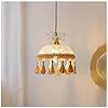 Moderne kwast kroonluchters, boho macrame lamp schaduw opknoping lamp hand weven touw plafondlampje, for slaapkamer…