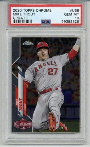 2020 TOPPS CHROME UPDATE #U69 MIKE TROUT BASEBALL CARD ANGELS PSA 10 LOW POP
