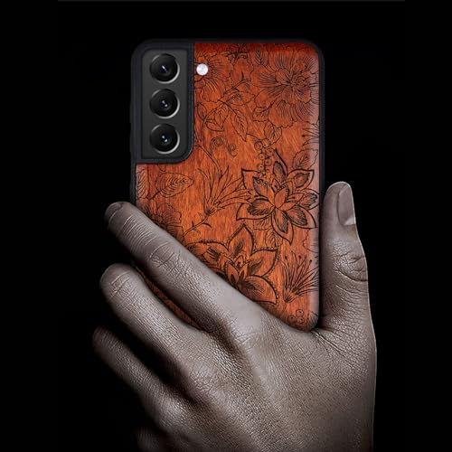 Coque de téléphone compatible avec Samsung S21 Plus motif fleurs