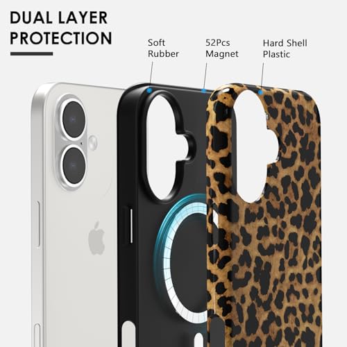 Coque de luxe iPhone 16 Plus imprimé léopard chic - 3