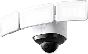 eufy Security S330 Floodlight Cam 2 Pro,360-Degree Pan & Tilt Coverage,2K Full HD,3,000 Lumens,Smart Lighting,Weatherproof,On-Device AI Subject Lock and Tracking,No Monthly Fee,Hardwired(Renewed) asin的图片