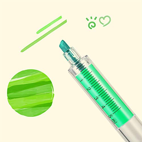4 Syringe Ballpoint Pens + 6 Multicolor Syringe Highlighters Novelty Fluorescent Needle Watercolor Pen For Kids, Nursing Student School Supplies, Birthdays, Children's Day, And Party Favor Gifts (10) #TOP3