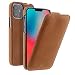 Produktbild MELCKO Hülle passend für Apple iPhone 12 MINI (5,4 Zoll), Handyhülle mit echtem Leder, Flip-Case, Schutzhülle klappbar, dünne Handy-Tasche, Slim Cover, Vintage Braun