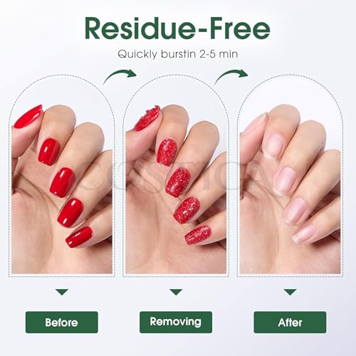 Image of COSTICA | 15ML Gel Nail Polish Remover | Professional Quick & Easy Remover in 2-3 Minutes, Acetone-free, Liquid | WITH PUSHER |
