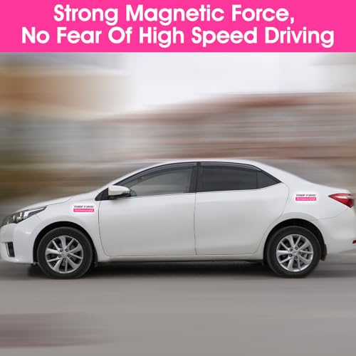 Image of JIEYAO 2Pcs Student Driver Magnet for Car, Removable Novice Driver Safety Attention Sign, I'm Freaking Trying! Magnetic Car Sticker Reflection Magnetic Bumper Stickers for New Student Learner Driver