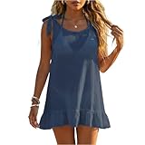 Vestido Ceremonia Mujer Vestidos De Comunion Niña 2026 Elegantes Mangas con En Hombros Casual para Verano Cómodo Y Versátil Diferentes Ocasiones Armada Talla Única