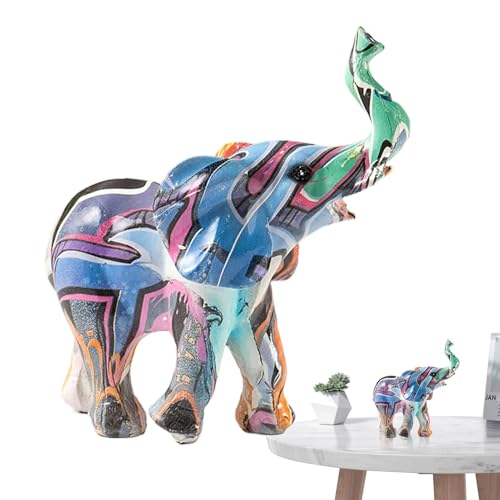 Statue éléphant résine artisanale : cadeau idéal et original