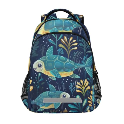Sac à dos tortue de mer amusant pour l'école et les sorties scolaires des ados