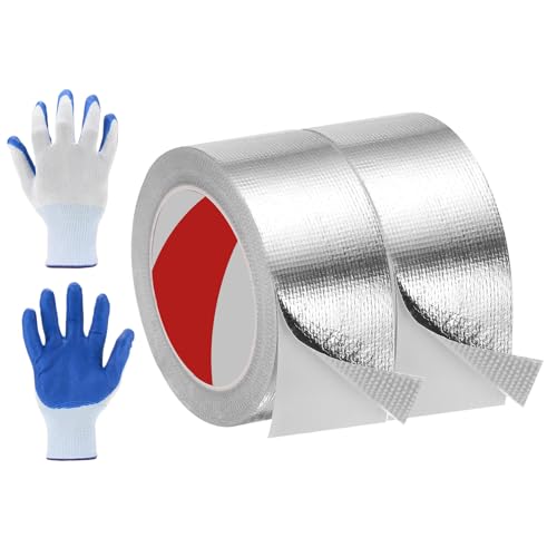 Ruban adhésif aluminium fibre de verre sourcing map pour isolation thermique avec gants