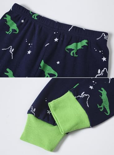Image of Little bety Boys 4 Pieces Cotton Pajamas Toddlers Long Sleeve 24M-12Years