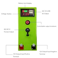 Youmile 18650 Li-Ion Akku Aufbewahrungsbox zum Selberbauen, 12 V, Kapazitätsanzeige, 2 × USB 5 V, Powerbank, steuerbar, Zweikanal, mit 3S 40A-Akku-Schutzplatine, Nickelstreifen, Halterung, Kabel – Ansicht 4
