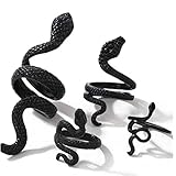Vintage Snake Ring Für Frauen Männer, 4 Stcs Gothic Schlangenwickel Ring Punkstil Tier Kobra Finger Ring Verstellbarer Statement Ring Schmuck Schmuck