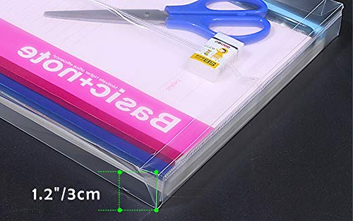 Envelopes de corda de plástico transparente tamanho letra com suporte de pasta de projeto de arquivo