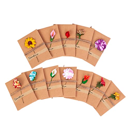 SEWACC 24 Pçs Cartões De Nota Em Branco Cartões De Presente Cartões De Casamento Cartões De Flores C