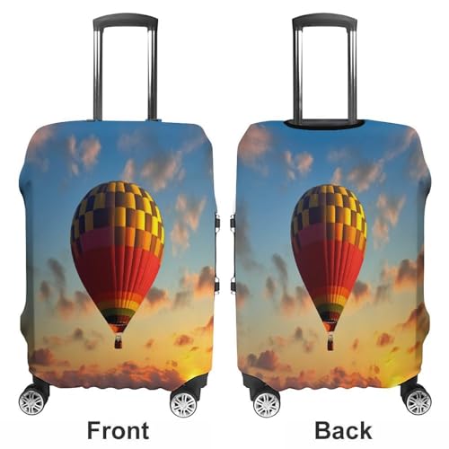 Housse de valise M montgolfière blanche en polyester élastique lavable - 3