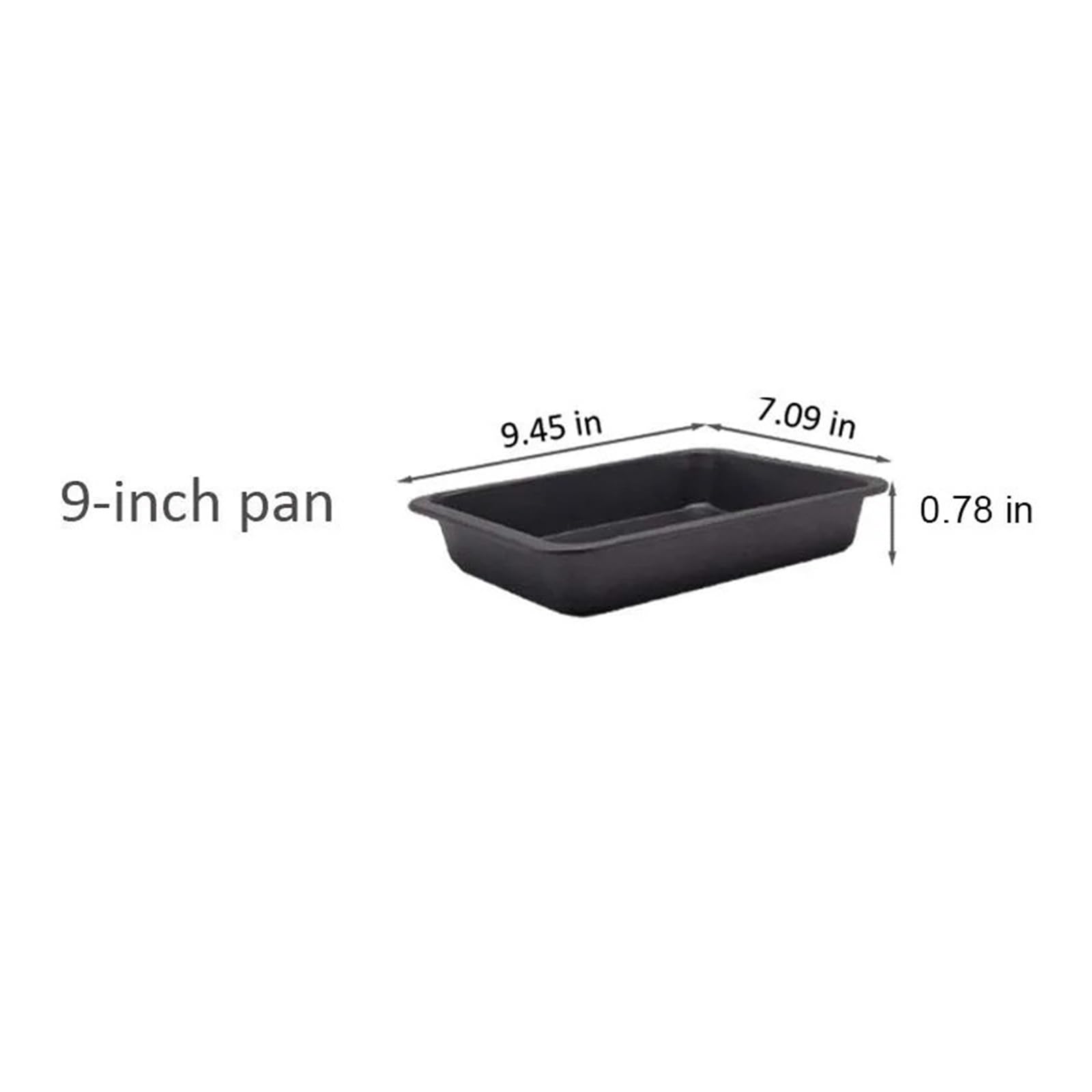 Teglia rettangolare antiaderente da 23 cm, teglia in acciaio inossidabile, ideale per biscotti, muffin, cupcake e la cucina di tutti i giorni(12inch)