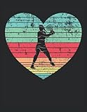  Tenis Retro Vintage Corazón Mujer: Cuaderno de líneas forrado, Carta (21,59 x 27,94 cm), 120 páginas, papel crema, cubierta mate