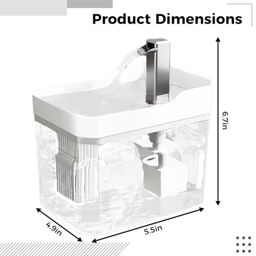 Fuente de agua para mascotas 1.5 L con filtro miniatura 4