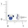 Disney Womens Minnie Mouse September Birthstone Stud Earrings - Minnie Mouse Jewelry - Faux Sapphire Earrings (September-Sapphire Crystal)