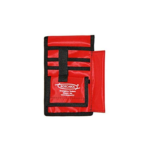 BOSCAROL - Boscarol - Tessuto Antistrappo E Impermeabile - E-Holster Da Cintura - 5 Suddivisioni - Colore Rosso