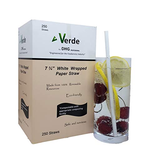 250 pitillos de papel blanco envueltos individuales 7.75"