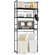 Amazon.co.jp: LORAK ゴミ箱上ラック キッチン棚 左右上下の幅が調整