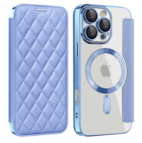 Rnrieyta Miagon �E�H���b�g�P�[�X iPhone 13 Pro�p (MagSafe�Ή�)�ARFID�t���b�v���U�[�����d�C���b�L�J�o�[�A�J�[�h�z���_�[�t���A���͂Ȏ��C���C�����X�[�d�B