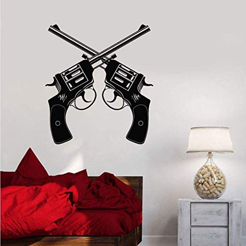 WYFCL Adesivi Murali Negozio di Armi Revolver Armi Adesivo Murale Armi Poligono di Tiro Arte Murale Decorazione Murale Negozio di Armi Poster da Parete 42 * 47Cm