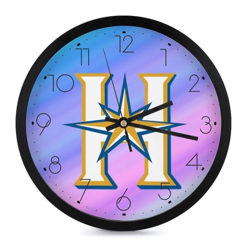 北海道日本ハムファイターズ 掛け時計 壁掛け時計 円形 静音 電池式 アラビア数字 オフィス/寝室/リビング