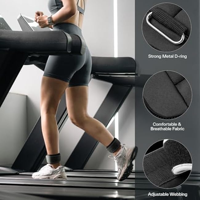 Sportneer Ankle Weights 0.5/1/2/3/5 LBS 1 Pair Wrist Leg Arm Weights for Women Men Kids Child with Adjustable Straps, Strength Weighted for Jogging Running Walking Fitness Gym Workout