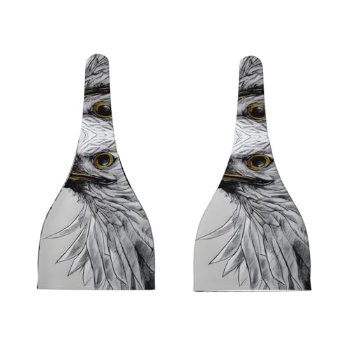 Newborn Baby Hat, Sketching an Eagle Print Soft Top Knot Beanie Cap, Cute Baby Headwear for 0-6 Months Black3