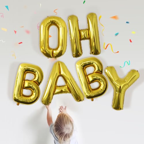 Image of Letter Balloons Gold Party Balloon - 40 Inch Large Gold Letter O Balloon, Letter Balloon Birthday Decorations, Balloon for Women Men Anniversary Party Decorations Supplies
