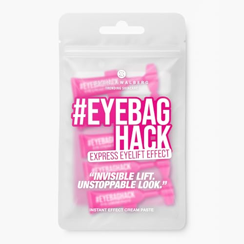 EYEBAGHACK Express Eyelift Effect gegen Tränensäcke & Fältchen Sichtbar glatte Augen in 2 Minuten Invisible Flex Film Technology für bis zu 10h Wirkung 5x wiederverschließbare Mini-Tuben