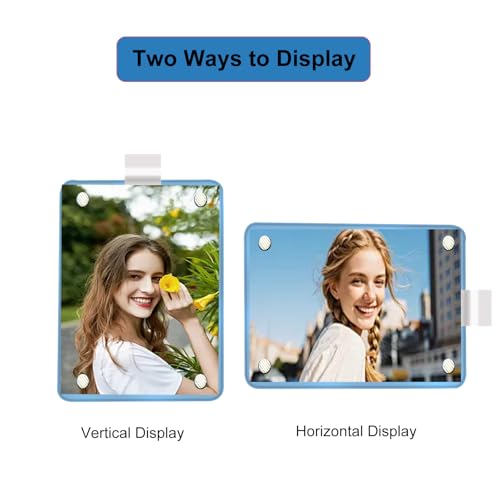 Image of HINGTAI 2Pcs Car Picture Holder Visor Photo Clip Acrylic Magnetic Personalized Car Accessories Vertical Horizontal Display for Adding Family or Personal Photos